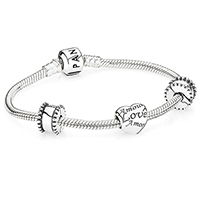 Pandora Silberarmband mit Herz Love