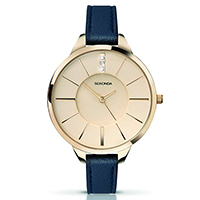 SEKONDA Damenuhr Blau/Gold