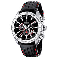 FESTINA Chronograph - schwarz mit PU-Band