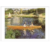 Künstlerpostkarte Renoir - Die Seine bei Asnères -