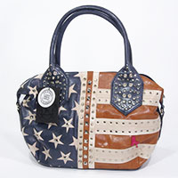 Stylische Handtasche von poodlebag: Flag Sunday US Blue