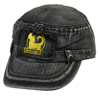 Military-Cap - perro negro - black