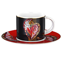 Kaffeetasse -Herzdame- - Künstleredition Gigi Banini