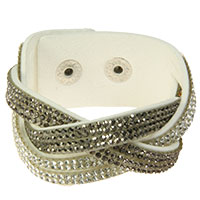 Weißes geflochtenenes Armband - Tripple -