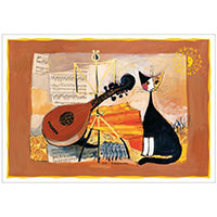 Wachtmeister Postkarte -Musical cat-