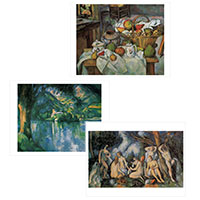 3er-Set Künstlerpostkarten Cézanne