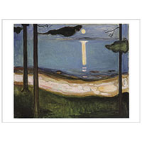 Künstlerpostkarte Munch - Mondschein -