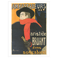 Künstlerpostkarte Toulouse-Lautrec -Aristide Bruant im Ambassadeurs-