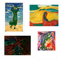 Franz Marc 4er-Set Künstler-Postkarten