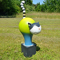 Outdoor-Katze grün