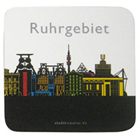 Stilvolle Glas-Untersetzer - Ruhrgebiet -