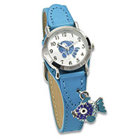 Crystal Blue Kinderuhr - Happy Fish -