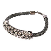 Lederarmband -Kristallo-