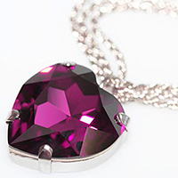 Herzcollier -Fuchsia-