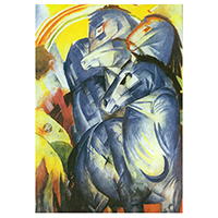 Schreibblock Motiv Franz Marc -Der Turm der blauen Pferde-