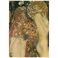 Schreibblock Motiv Gustav Klimt -Wasserschlangen II-