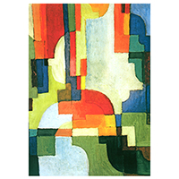 Schreibblock Motiv August Macke -Farbige Formen I-