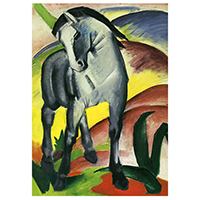 Schreibblock Motiv Franz Marc -Blaues Pferd-